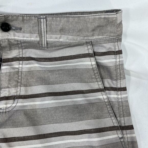 VALOR BOARD SHORTS MENS 30 STRIPED DRAWSTRING ZIP FLY 10” INSEAM SWIM BEACH - Picture 3 of 12